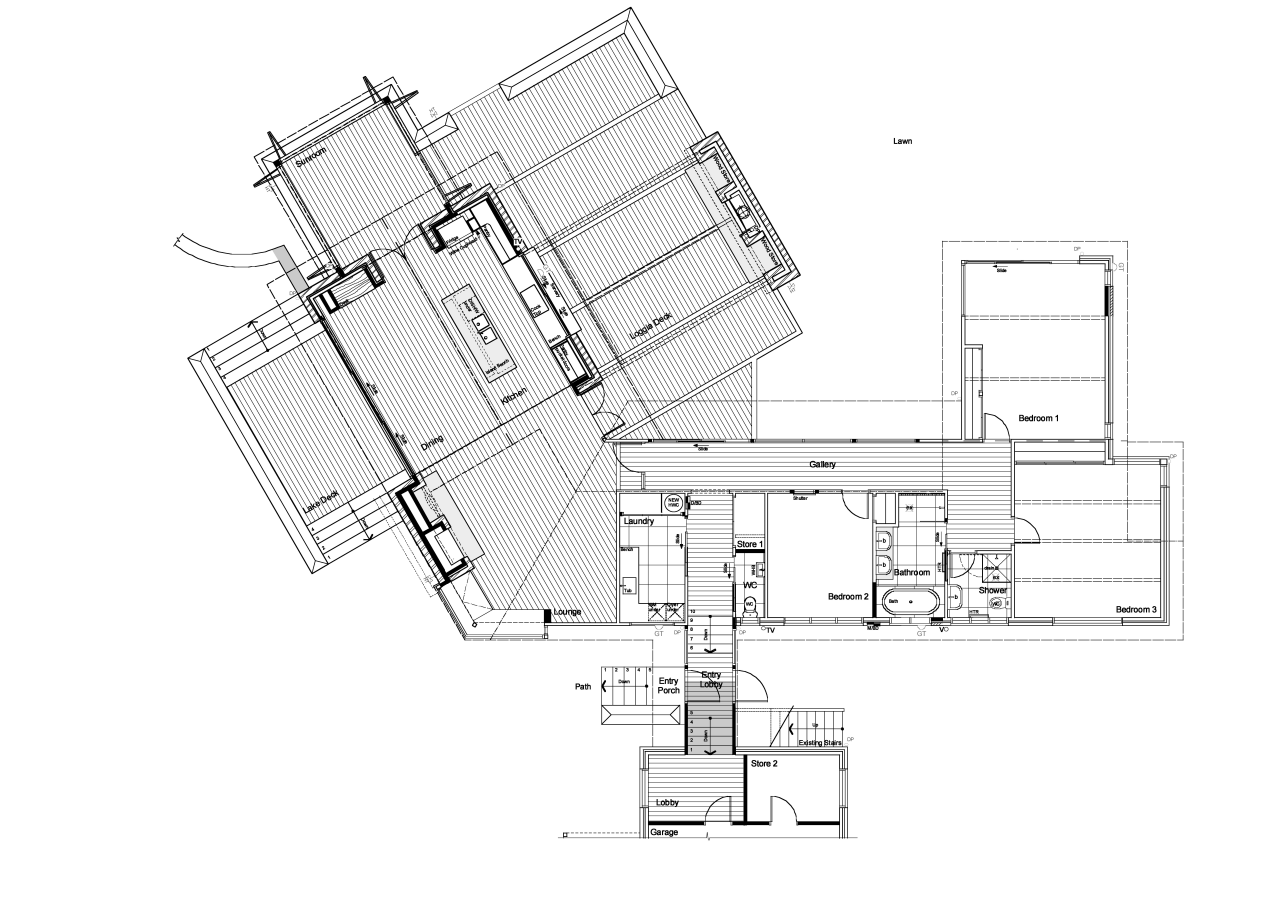 plans wide-ranging renovation by Mason &amp; Wales Architects angle, architecture, area, design, diagram, drawing, elevation, engineering, floor plan, home, line, plan, product, product design, schematic, structure, technical drawing, white