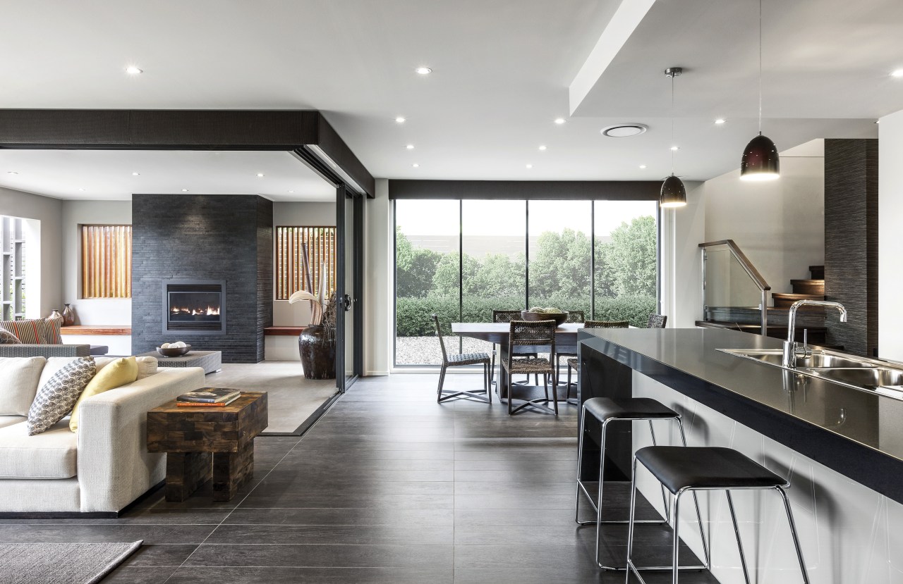 Winning recipe  Rawson Homes and celebrity chef ceiling, floor, flooring, house, interior design, living room, real estate, gray