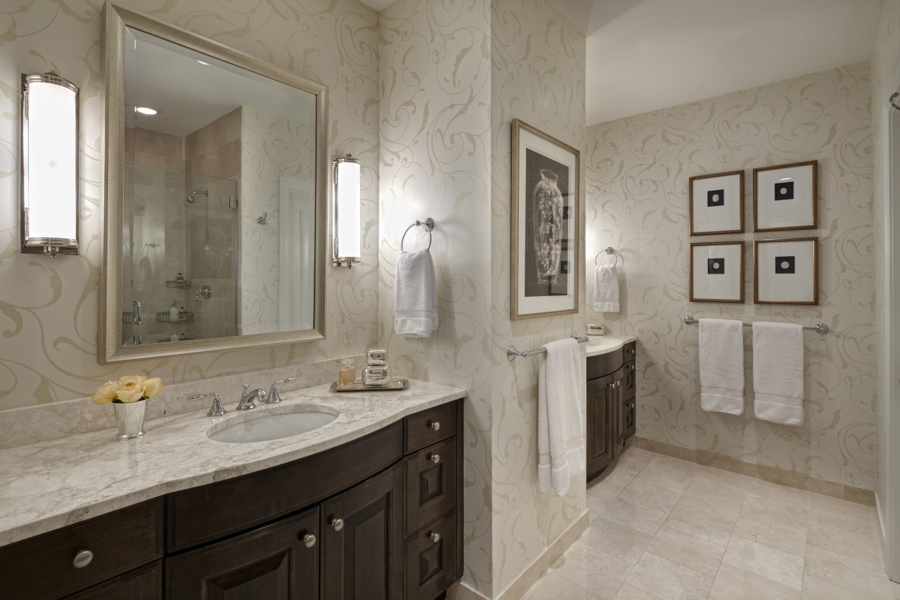 This master suite forms part of an office-apartment bathroom, bathroom accessory, bathroom cabinet, cabinetry, countertop, estate, floor, home, interior design, property, real estate, room, gray