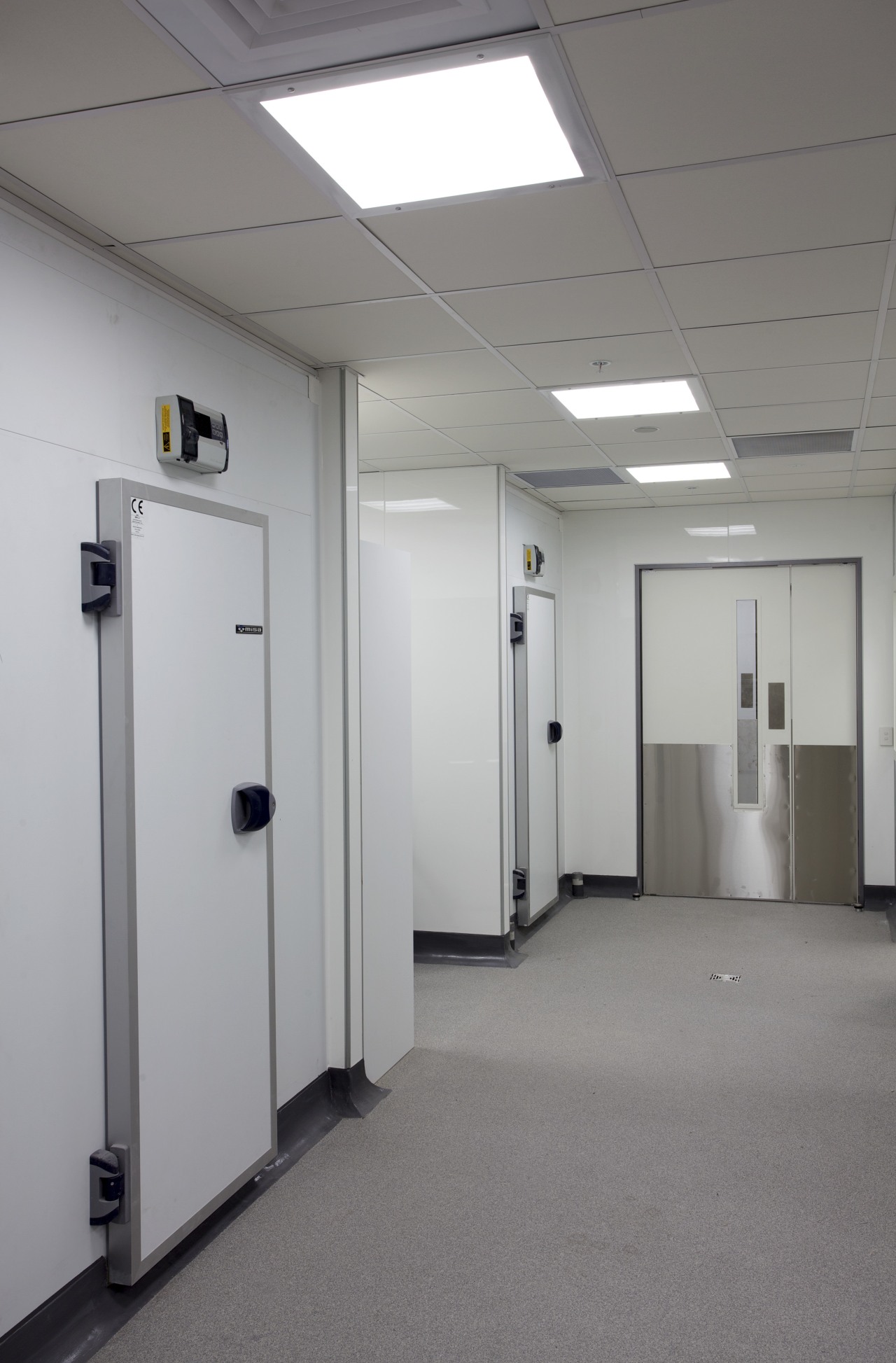 Catering to the times  Wildfire fit-out of ceiling, door, floor, flooring, glass, lighting, wall, gray