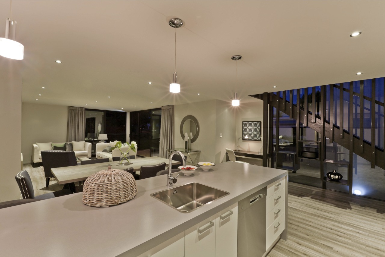 James Hardie heads cost-effective home solution ceiling, countertop, estate, interior design, kitchen, living room, property, real estate, room, orange, brown