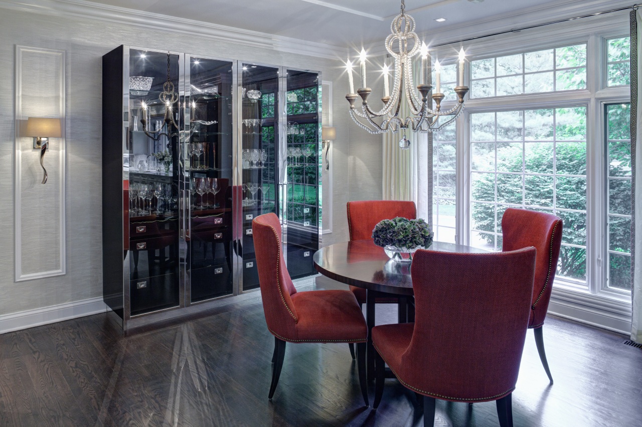 New crown mouldings tie in with the original ceiling, dining room, home, interior design, living room, room, table, window, gray