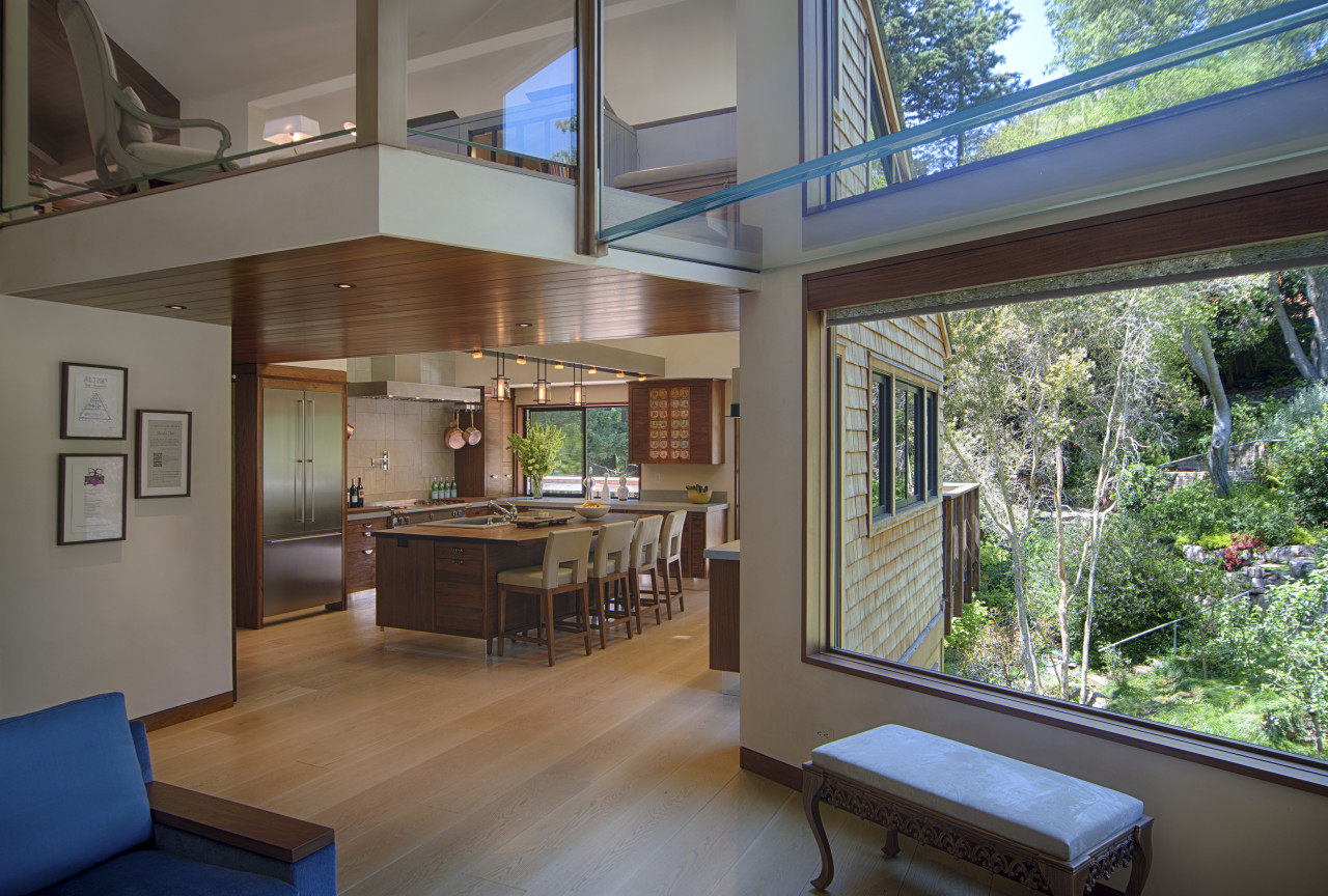 Breakfast and birdsong  open design by Gustave architecture, daylighting, estate, home, house, interior design, living room, real estate, window, gray