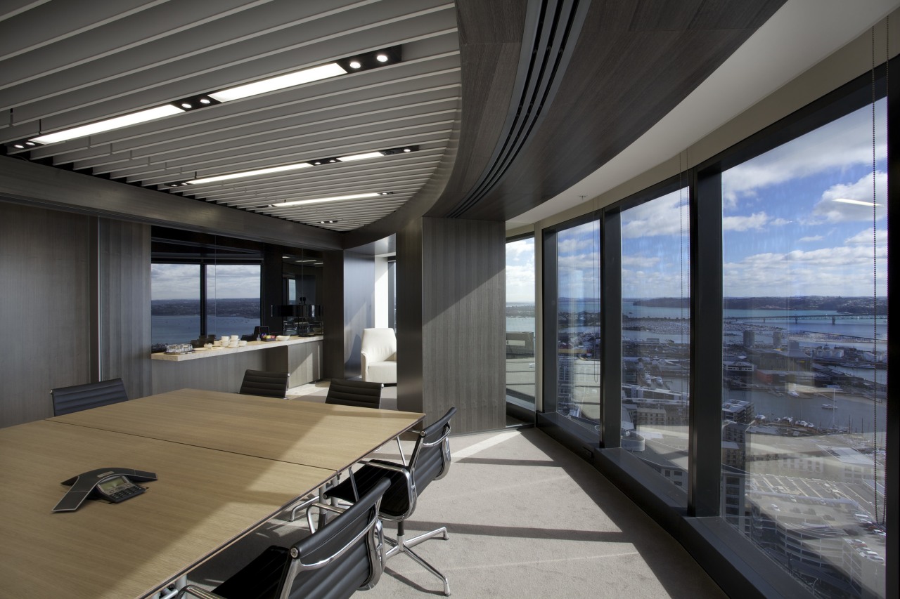 The ANZ Centre refurbishment was undertaken by Warren apartment, architecture, daylighting, floor, house, interior design, real estate, window, black, gray