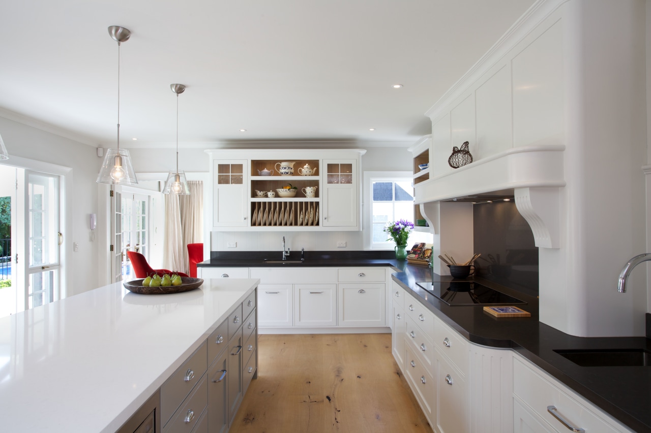 Davinia Sutton designed this traditional kitchen with plenty cabinetry, countertop, cuisine classique, home, interior design, kitchen, property, real estate, room, gray, white