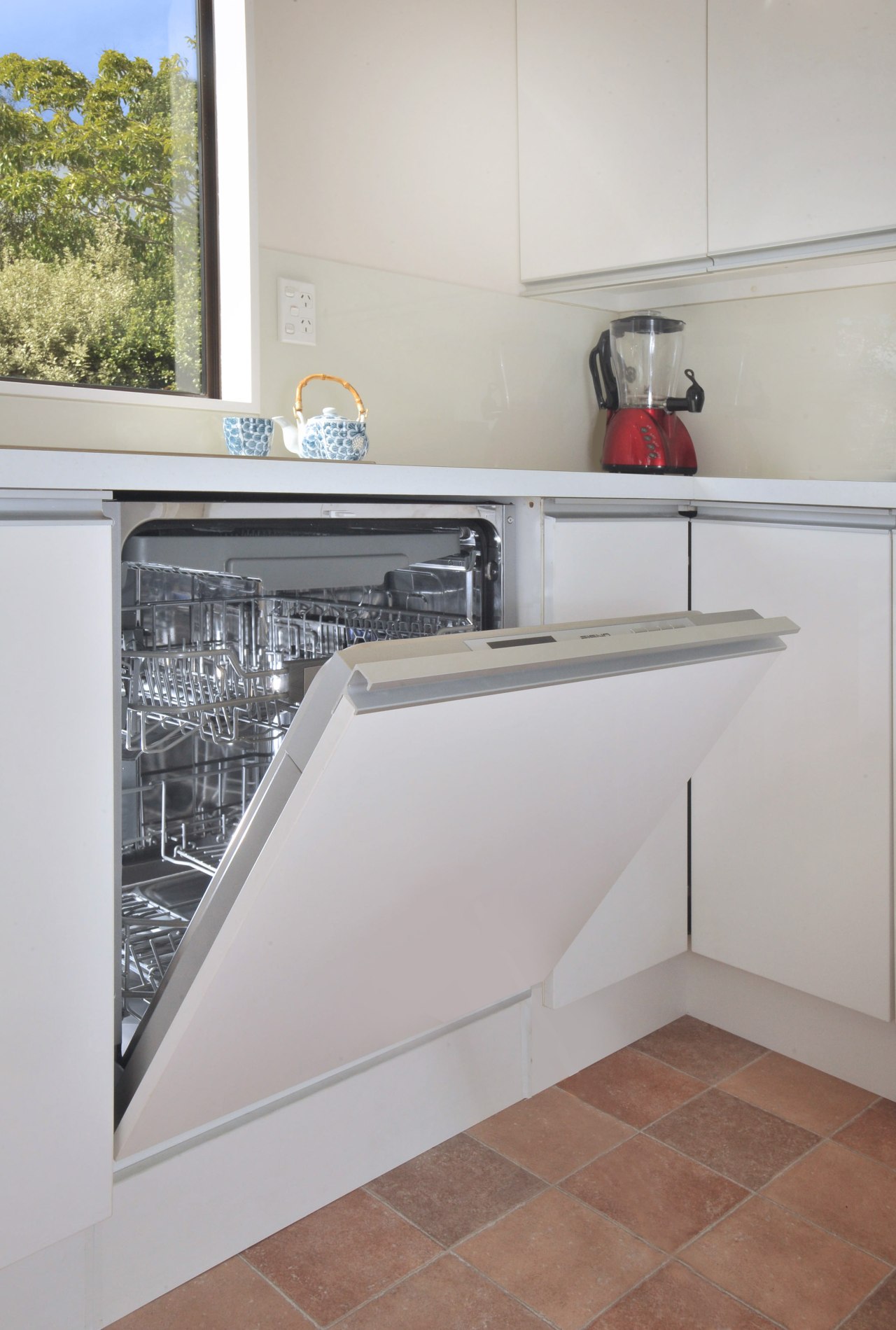 Clean-up in the reinvented kitchen is easy with countertop, home appliance, kitchen, kitchen appliance, major appliance, gray