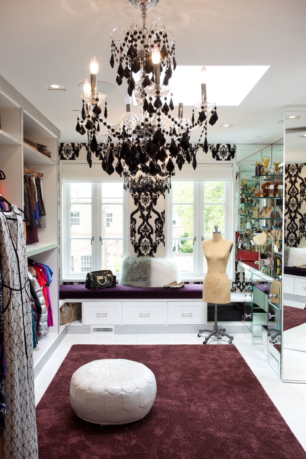 A glamorous dressing room at the other end boutique, home, interior design, living room, room, gray