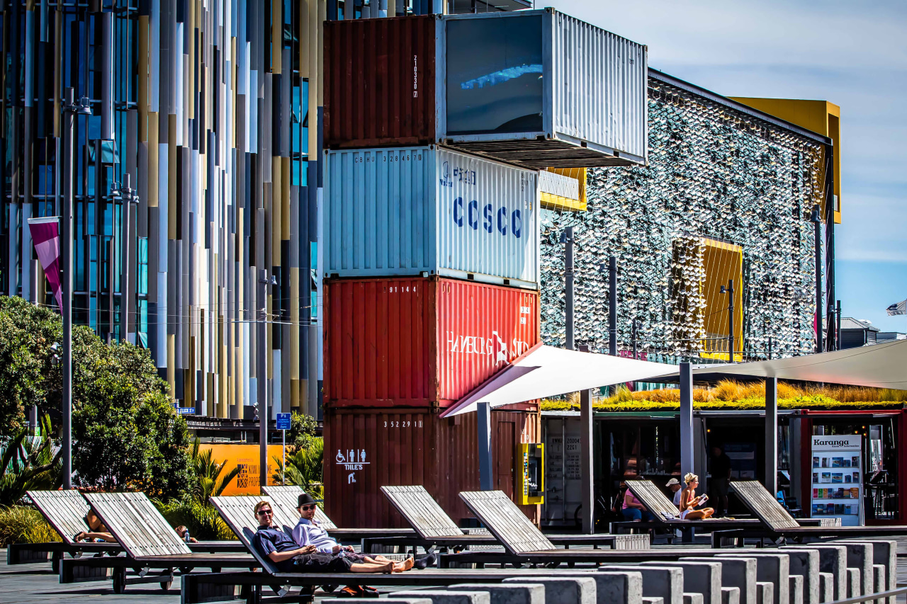 Wynyard Quarter, developed by Auckland Waterfront, has won architecture, building, city, facade, mixed use, neighbourhood, town, urban area, black