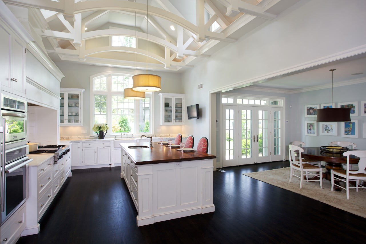 A new breakfast room with a ceiling the ceiling, countertop, daylighting, estate, home, interior design, kitchen, real estate, room, gray