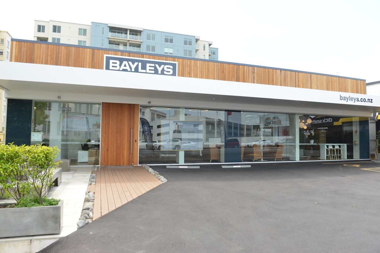 The new office for Bayleys in Remuera Road, real estate, gray, white