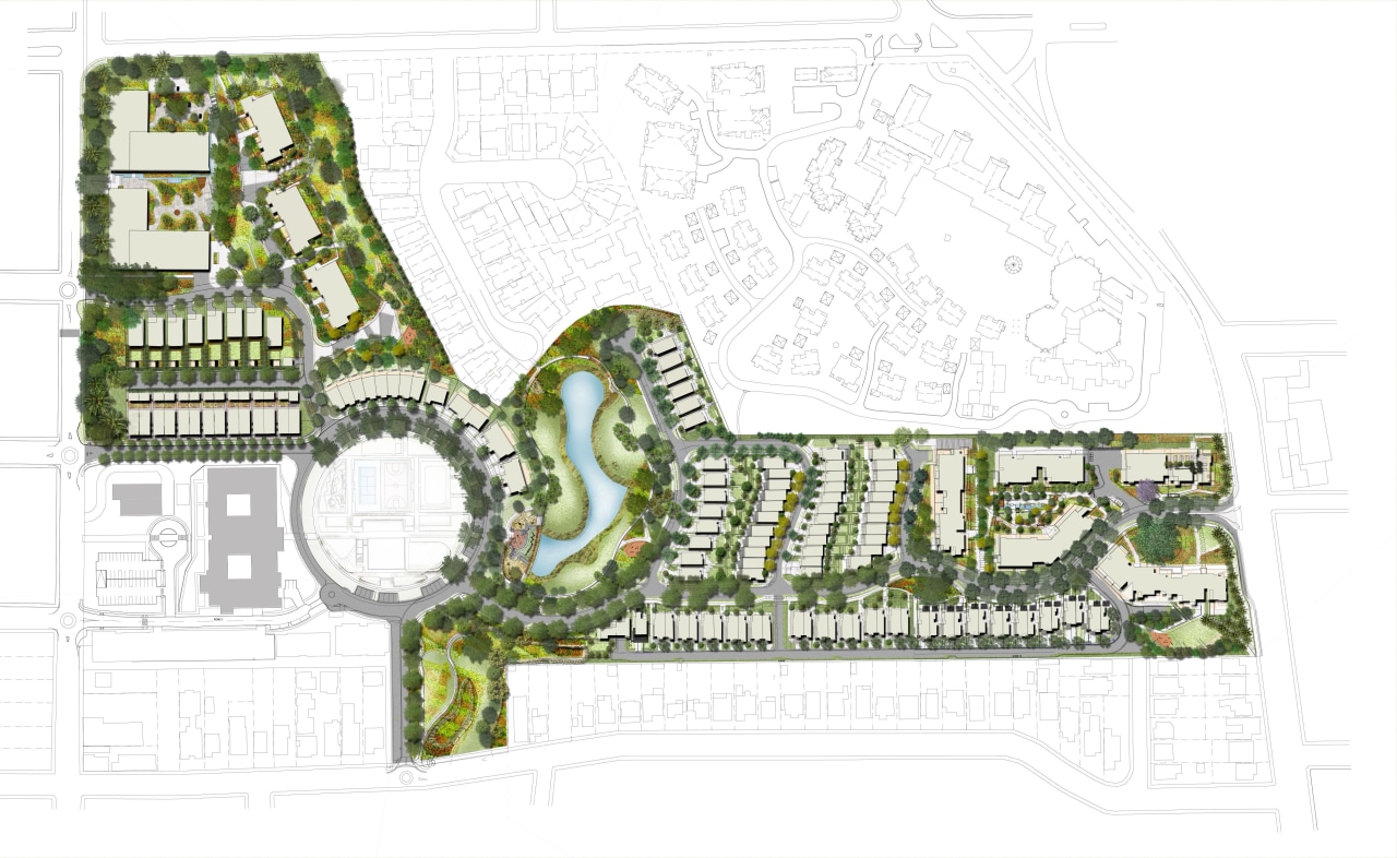 Urban oasis Putney Hill, a new housing development area, floor plan, land lot, mixed use, plan, residential area, urban design, white