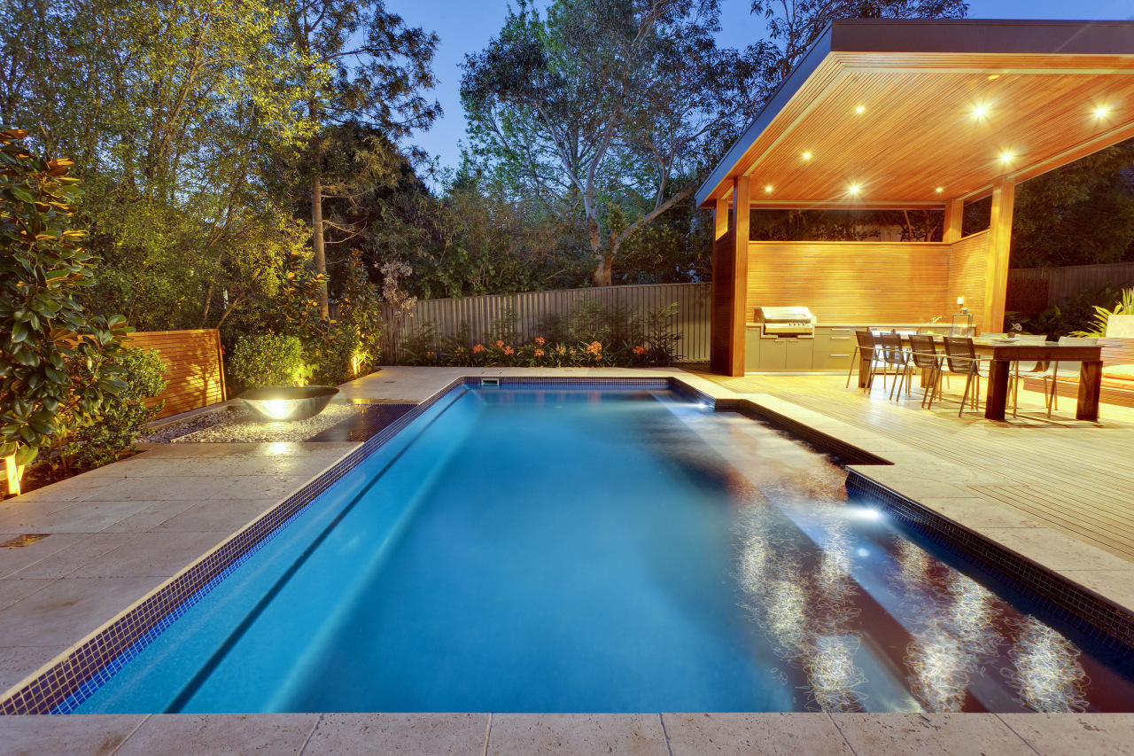 Narellan Pools offers full project management or just architecture, estate, home, house, leisure, lighting, property, real estate, reflection, resort, swimming pool, villa, water