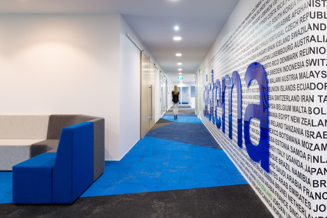 Walk this way designed by Woodhams Meikle architecture, blue, interior design, white
