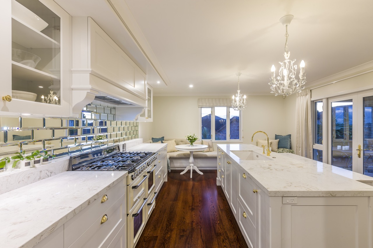 This kitchen renovation by award-winning designer Kira Gray ceiling, countertop, estate, home, interior design, kitchen, real estate, room, gray