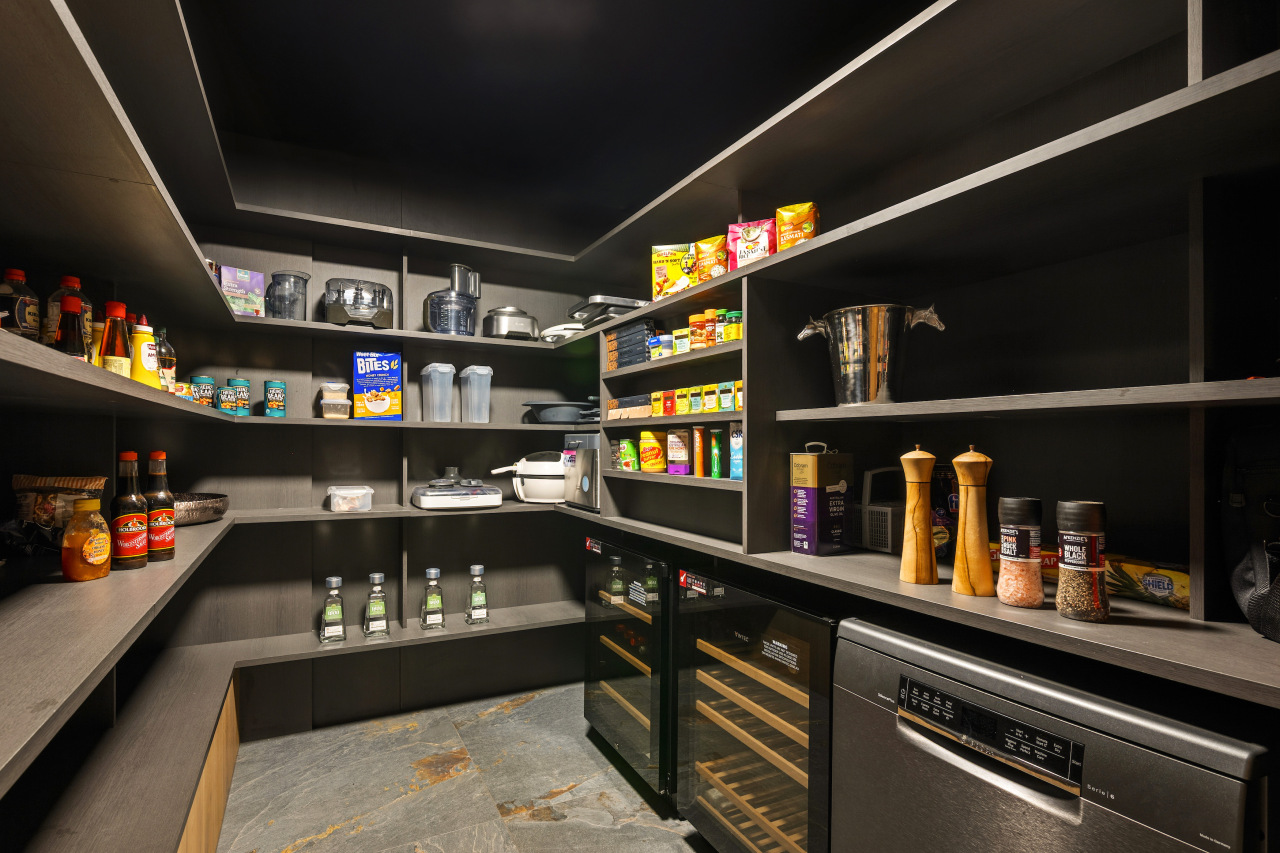 Functionality is optimised through a fully equipped walk-in 