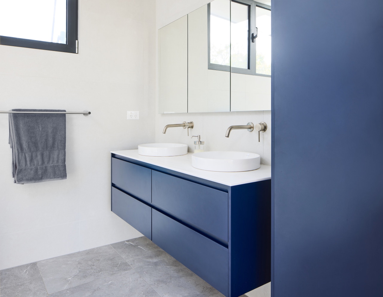 The colourful master ensuite. - Thrice as nice 