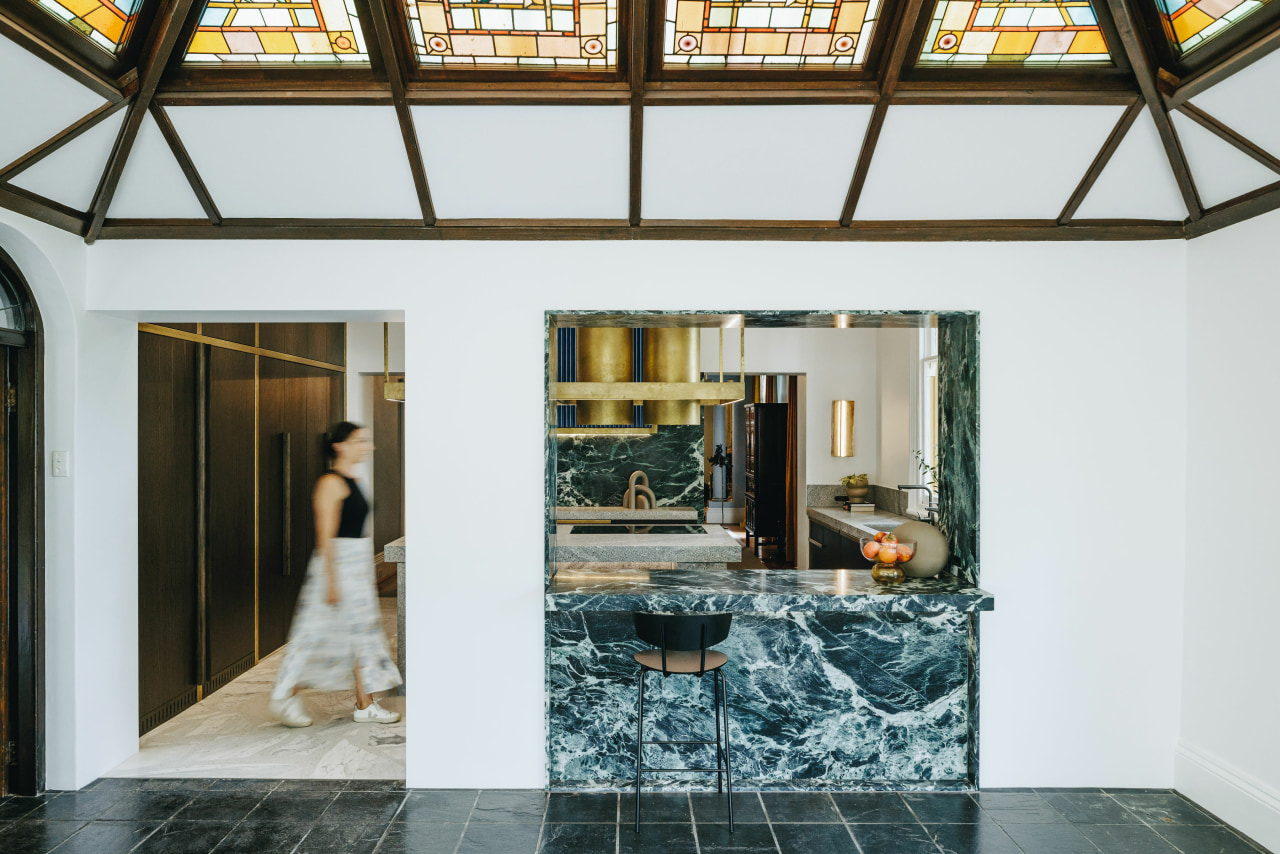 A view into the kitchen from the adjacent 