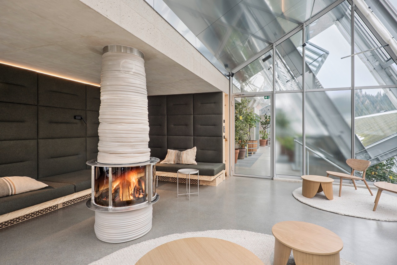 The Fireplace room in the Large Glasshouse. 