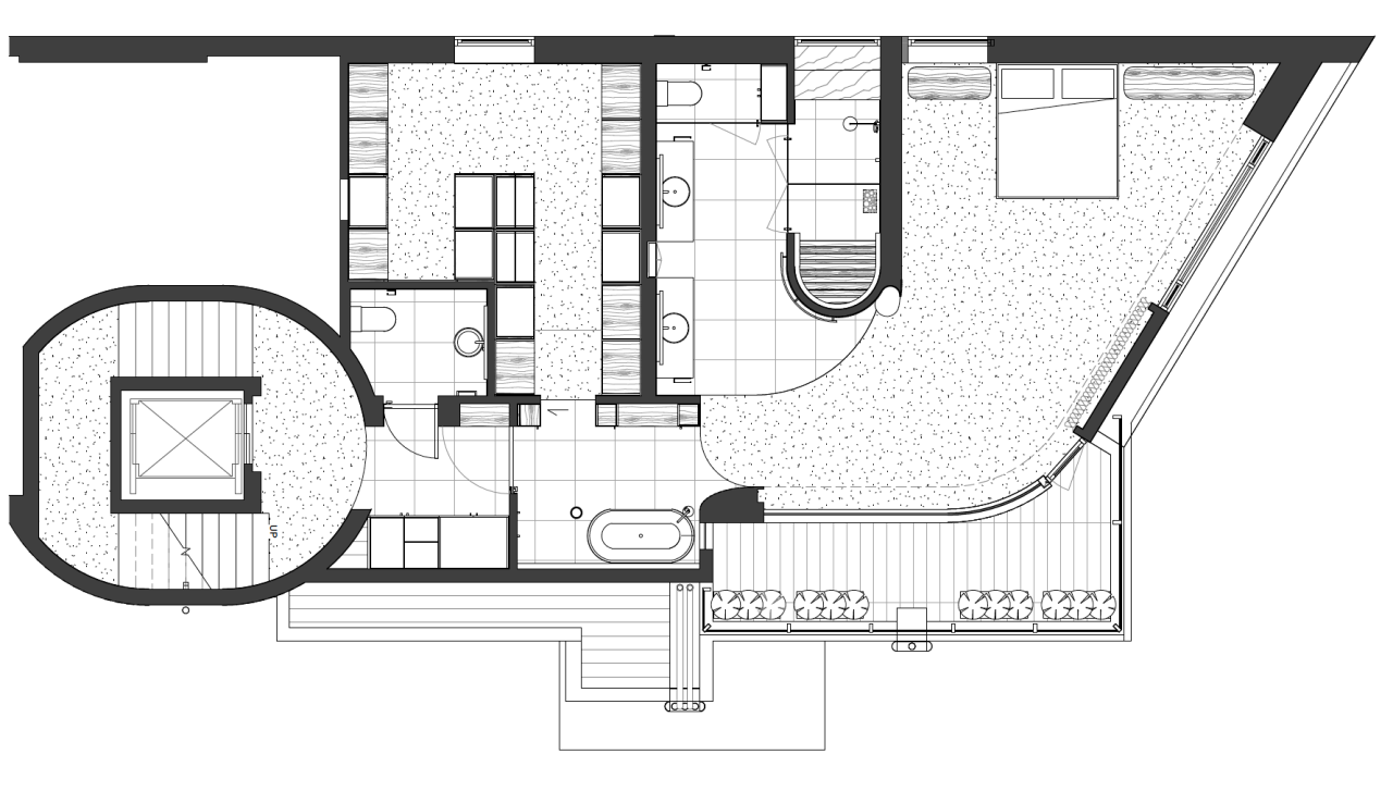 Bathroom suite plan - Curvaceous welcome - 