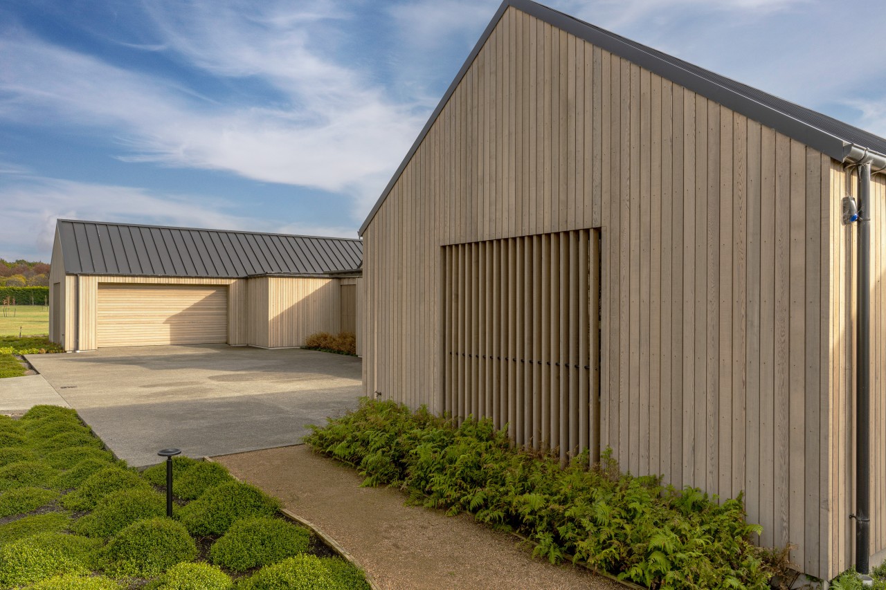 The house offers a modern interpretation of classic 