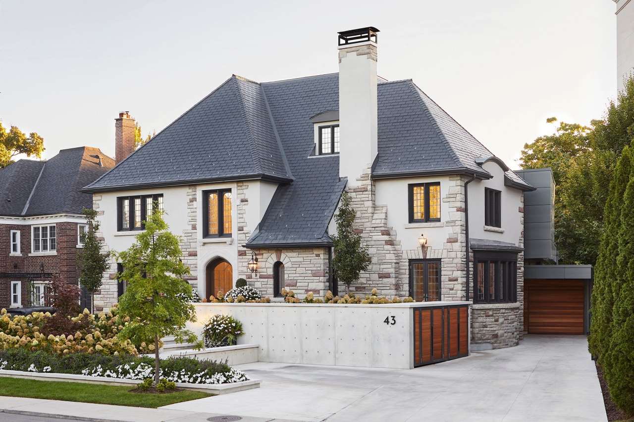 Side driveway and garage to optimise space and 