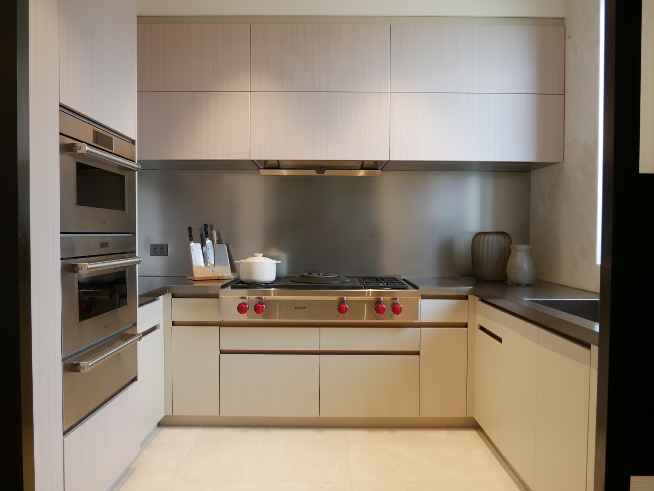 The Wolf oven takes pride of place in 