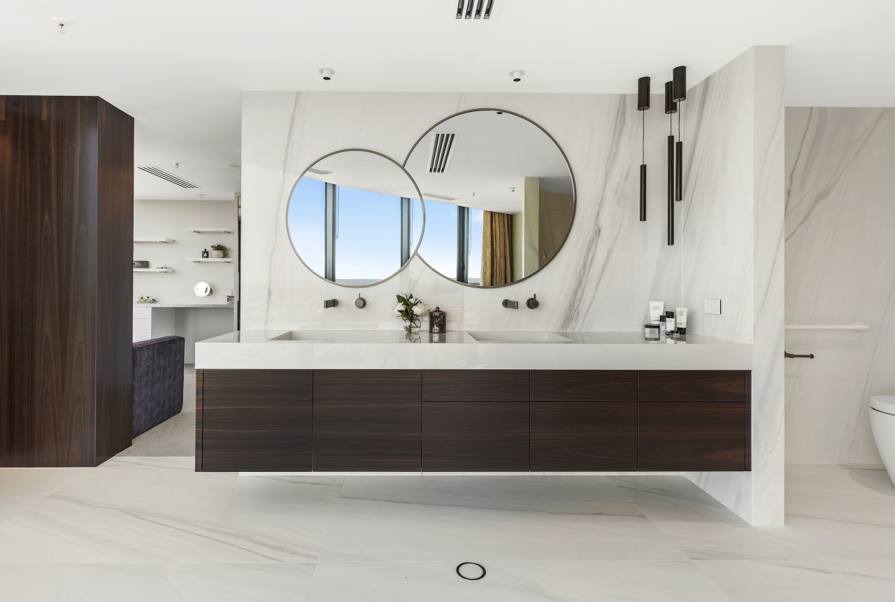 Lux Interiors developed an easy access vanity that 