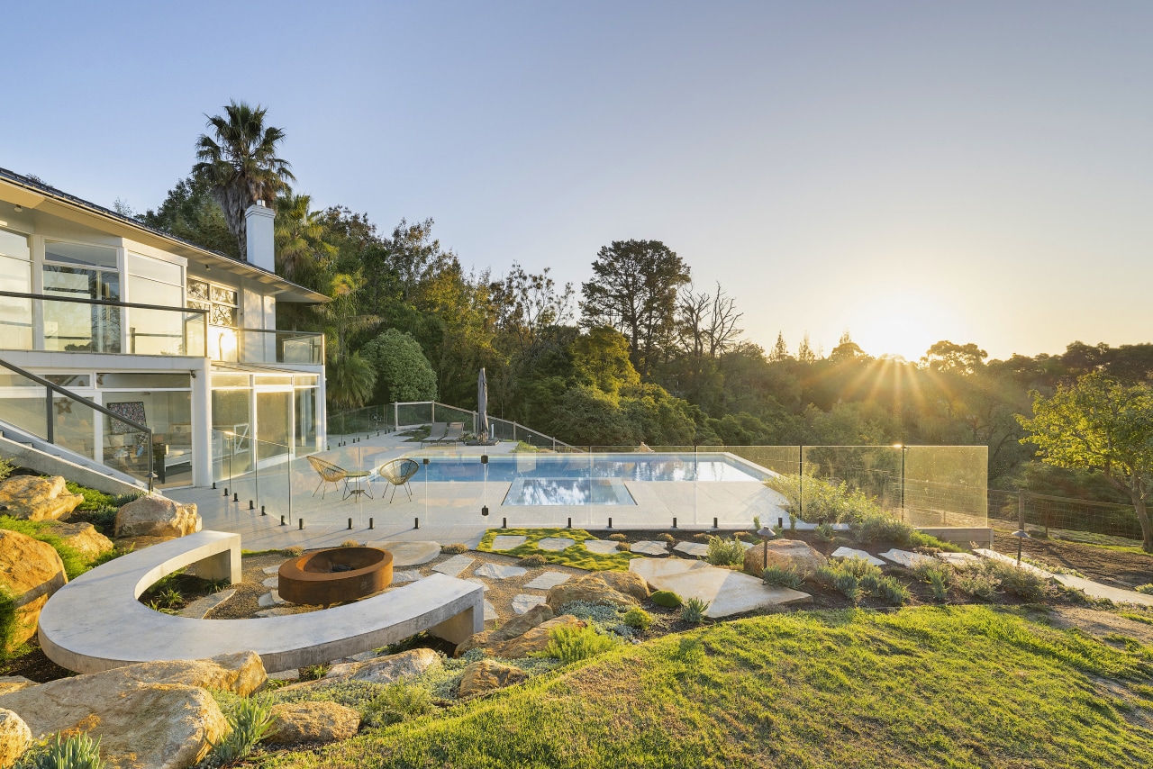 Designer: We created a west-facing paved area to 