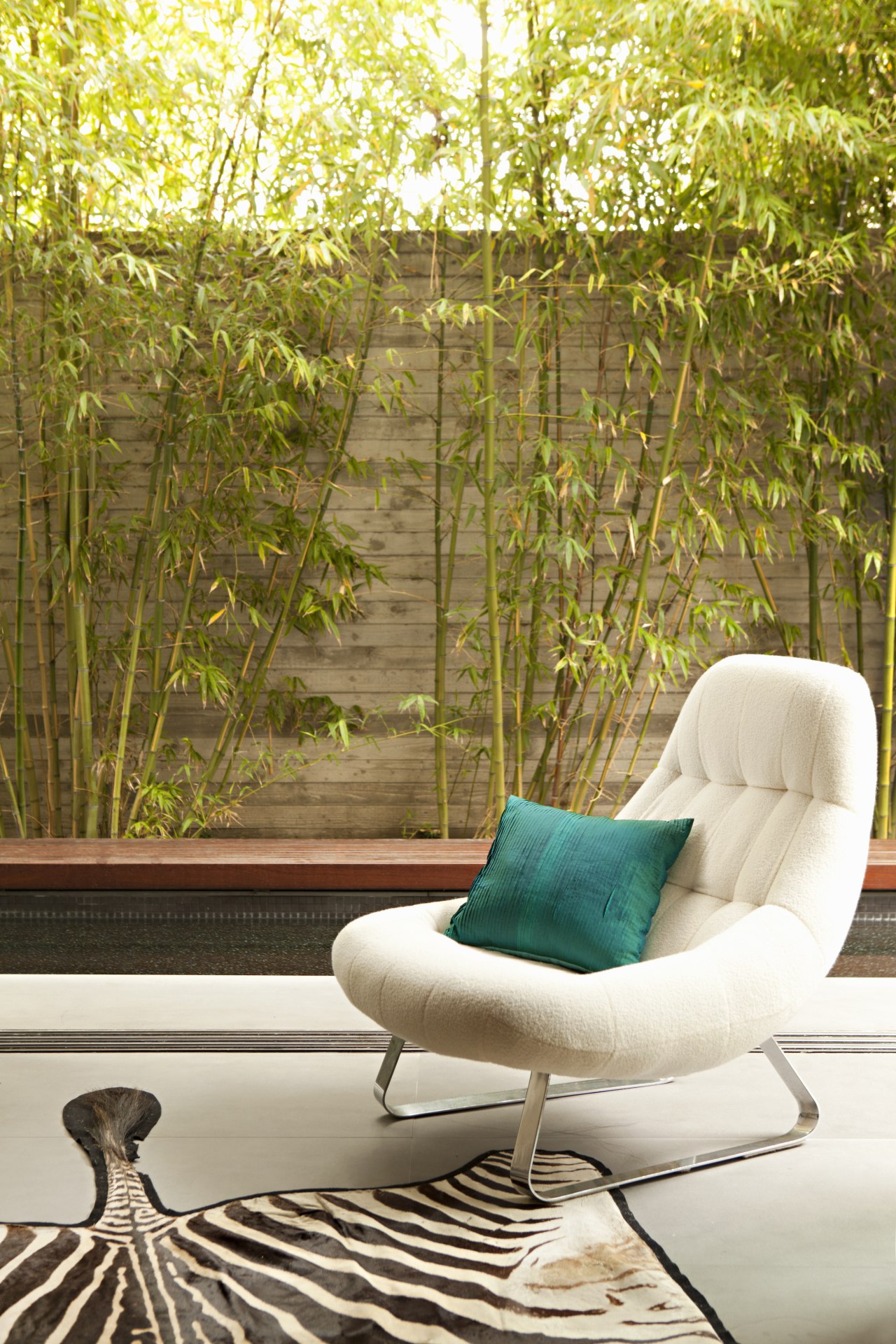 A verdant outdoor outlook. - Mad Men meets 