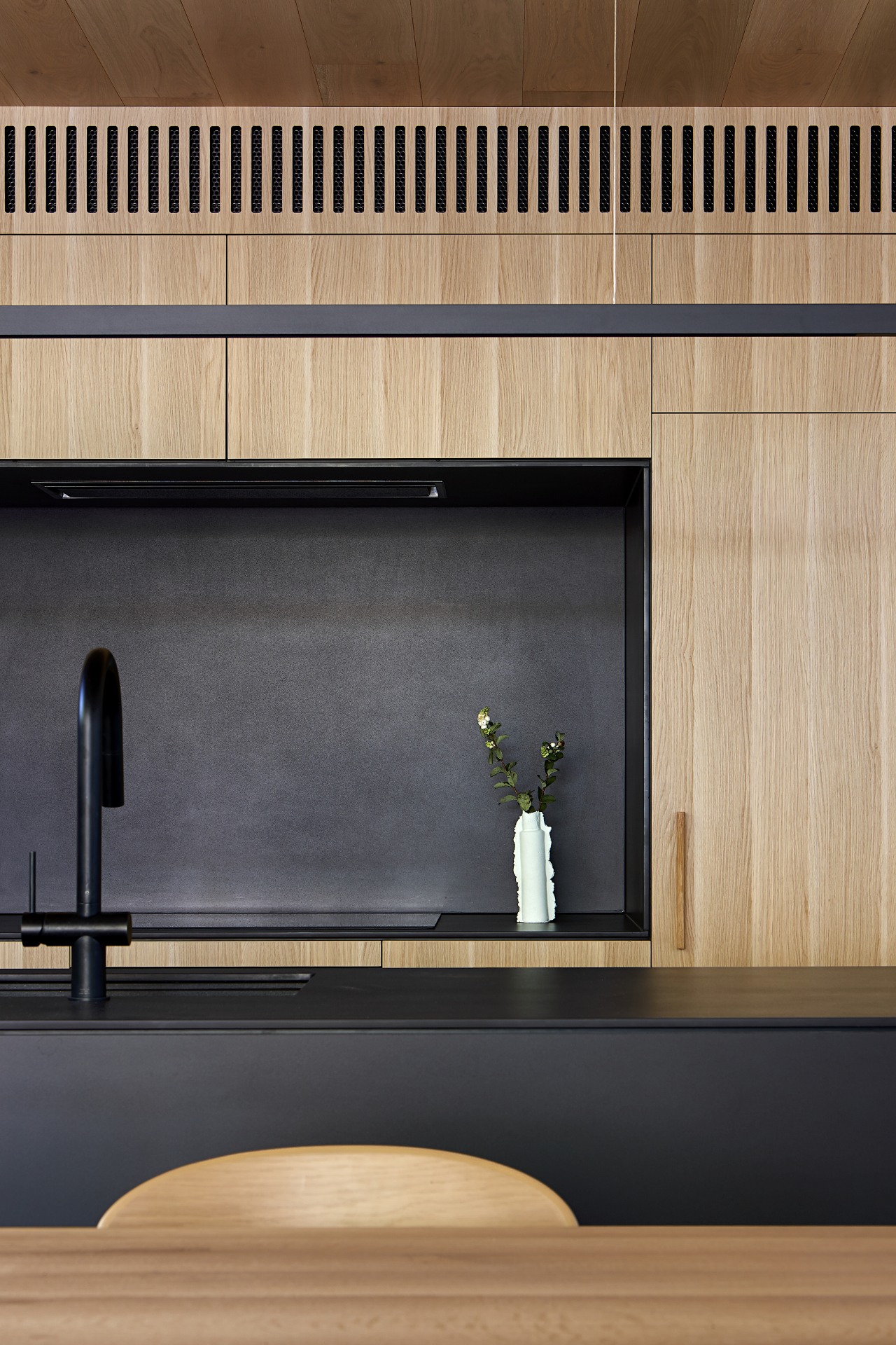 Given the kitchen's intentionally limited colour choices, even