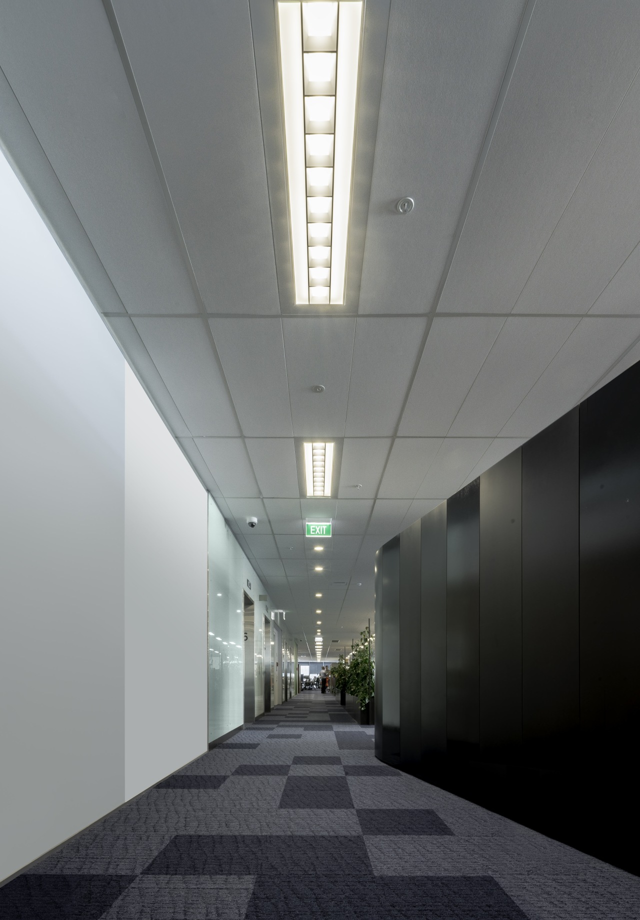 The Pierlite GenLed One Module was ideal for architecture, ceiling, daylighting, daytime, line, gray, black