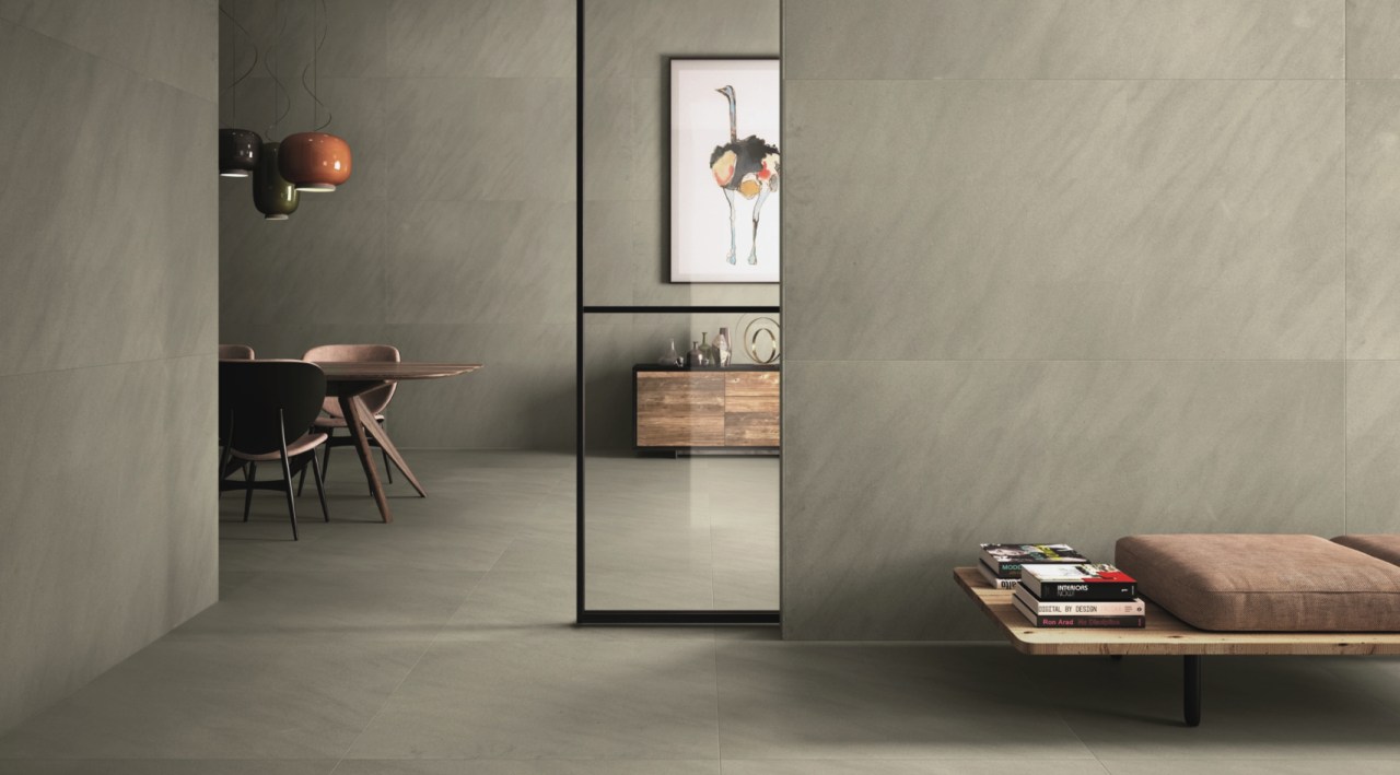 The porcelain tiles are available in different sizes 