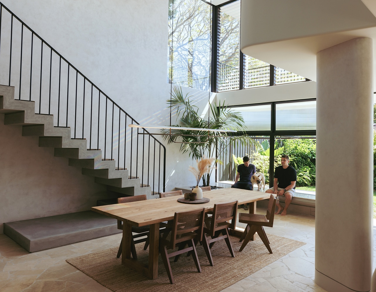 The home explores the interplay of light and 