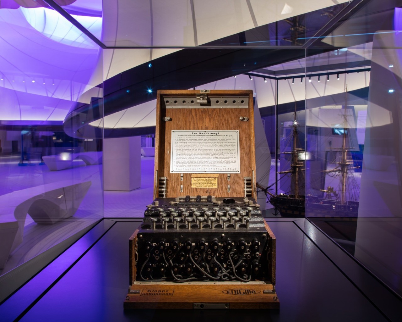 Zaha Hadid – Mathematics: The Winton Gallery – interior design, purple