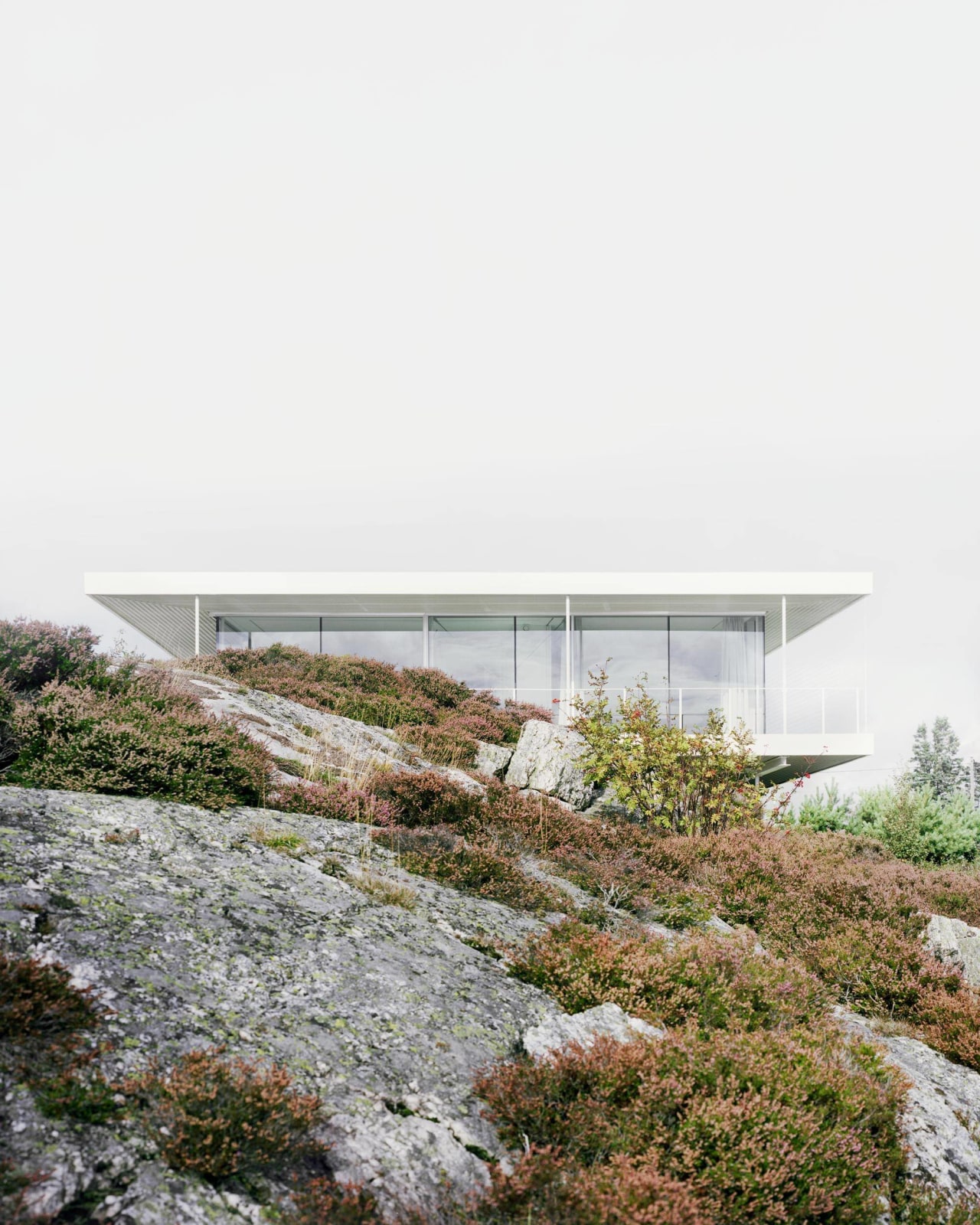 This natural landscape actually used to be part architecture, house, white