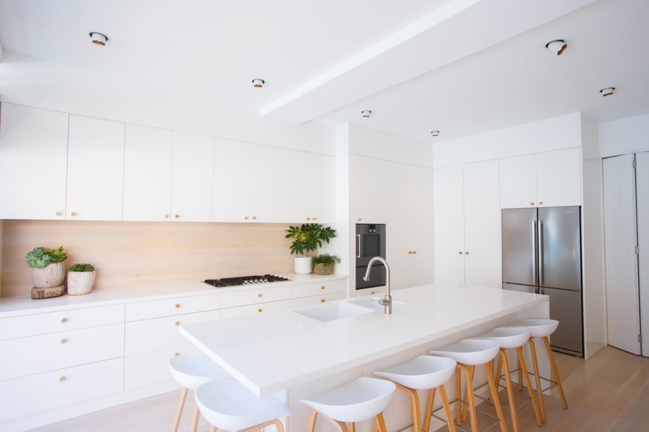 Architect: buck&amp;simplePhotography by Tim Pascoe architecture, ceiling, countertop, floor, house, interior design, kitchen, property, real estate, room, table, white