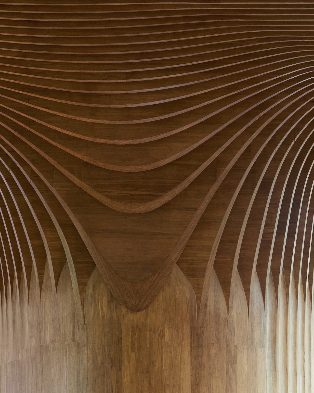 Another view of the woodwork ceiling, line, symmetry, wood, brown