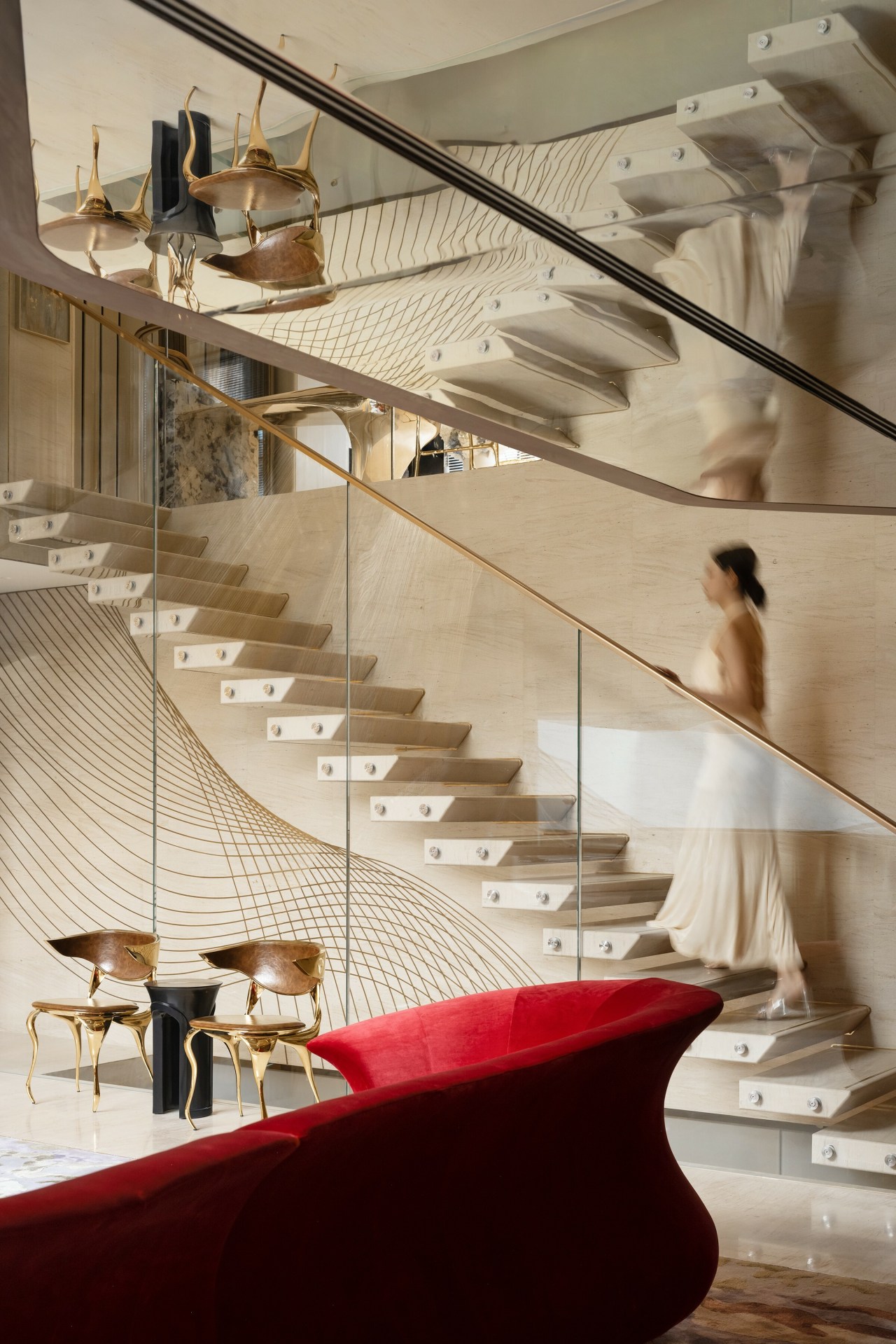 Fluid circulation staircase. - Boundless light - 