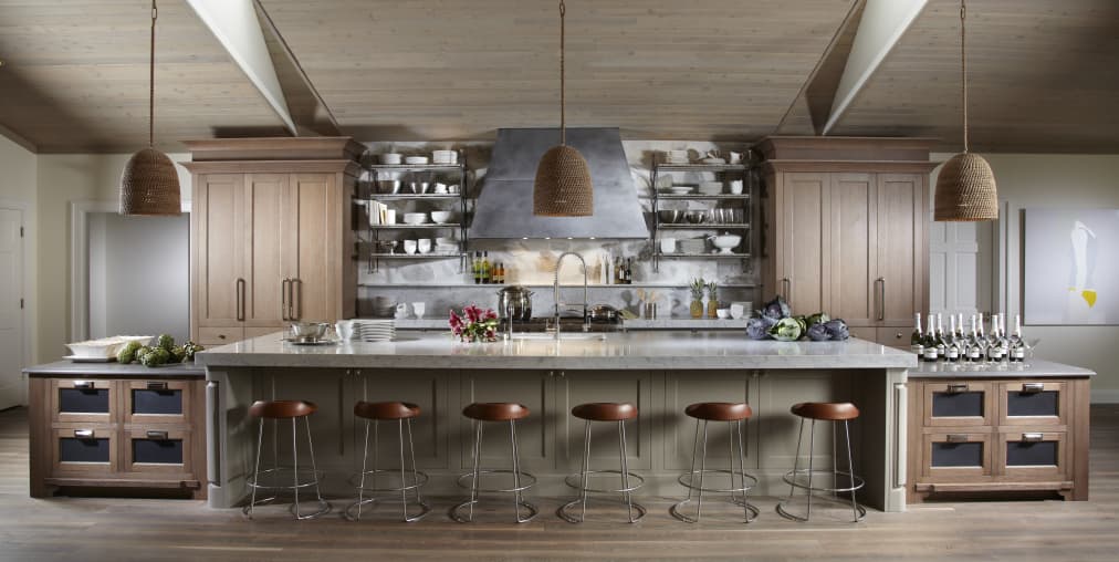 Natural Organic Materials For Renovated Kitchen In Beach House