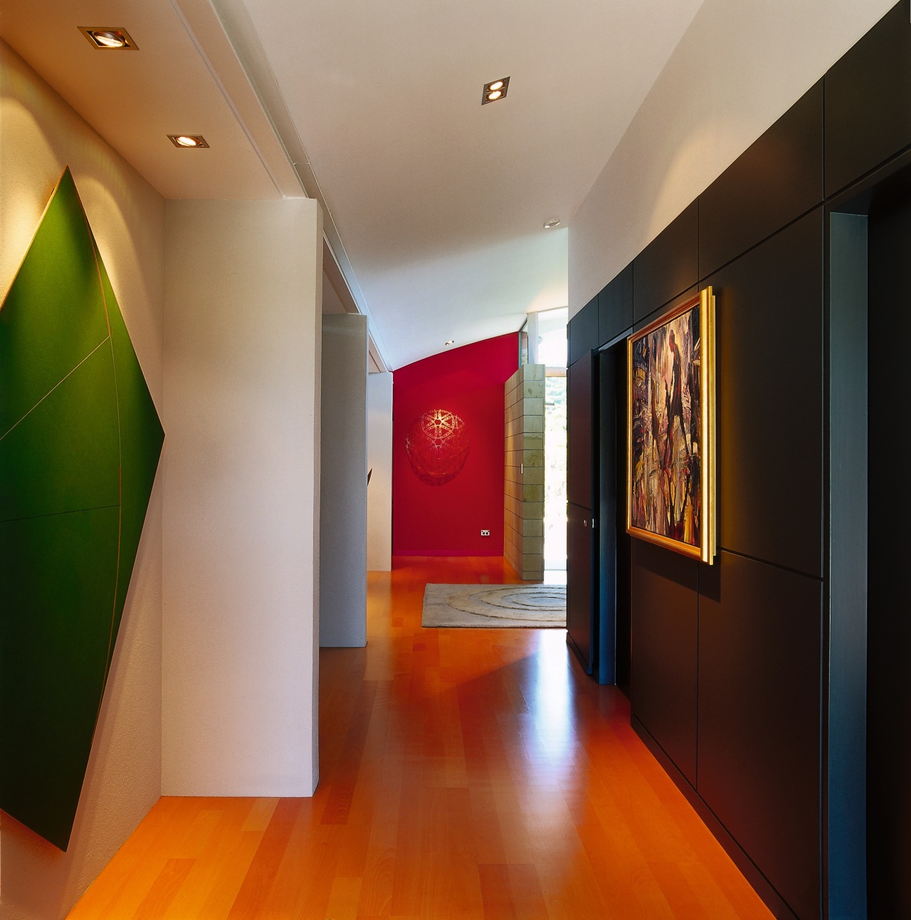 View of the entrance hall of the house architecture, ceiling, floor, flooring, hardwood, interior design, real estate, room, wood flooring, brown