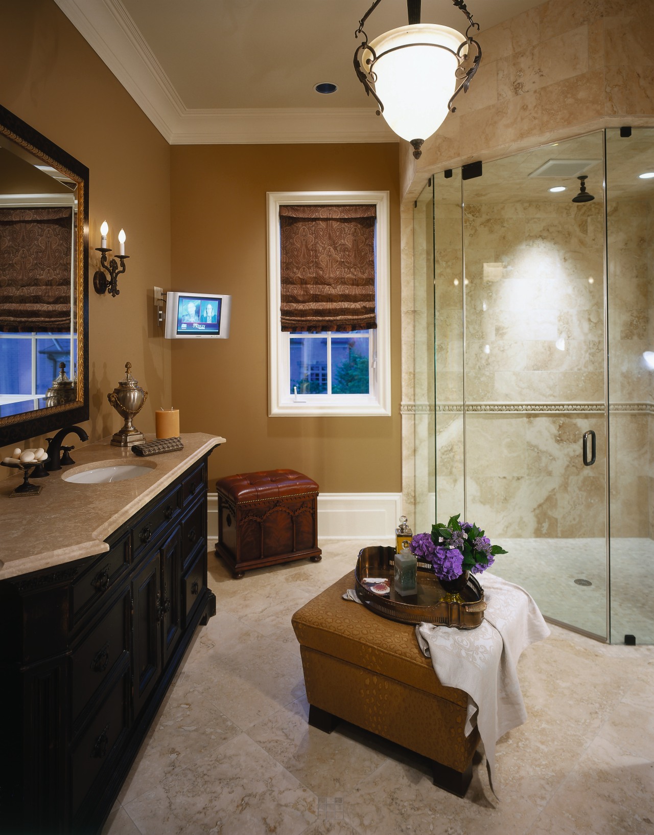 View of the bathroom bathroom, ceiling, estate, floor, flooring, home, interior design, living room, room, wall, brown, gray