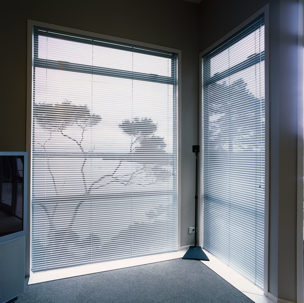 View of the window shades architecture, daylighting, door, glass, interior design, shade, window, window blind, window covering, window screen, window treatment, black, gray