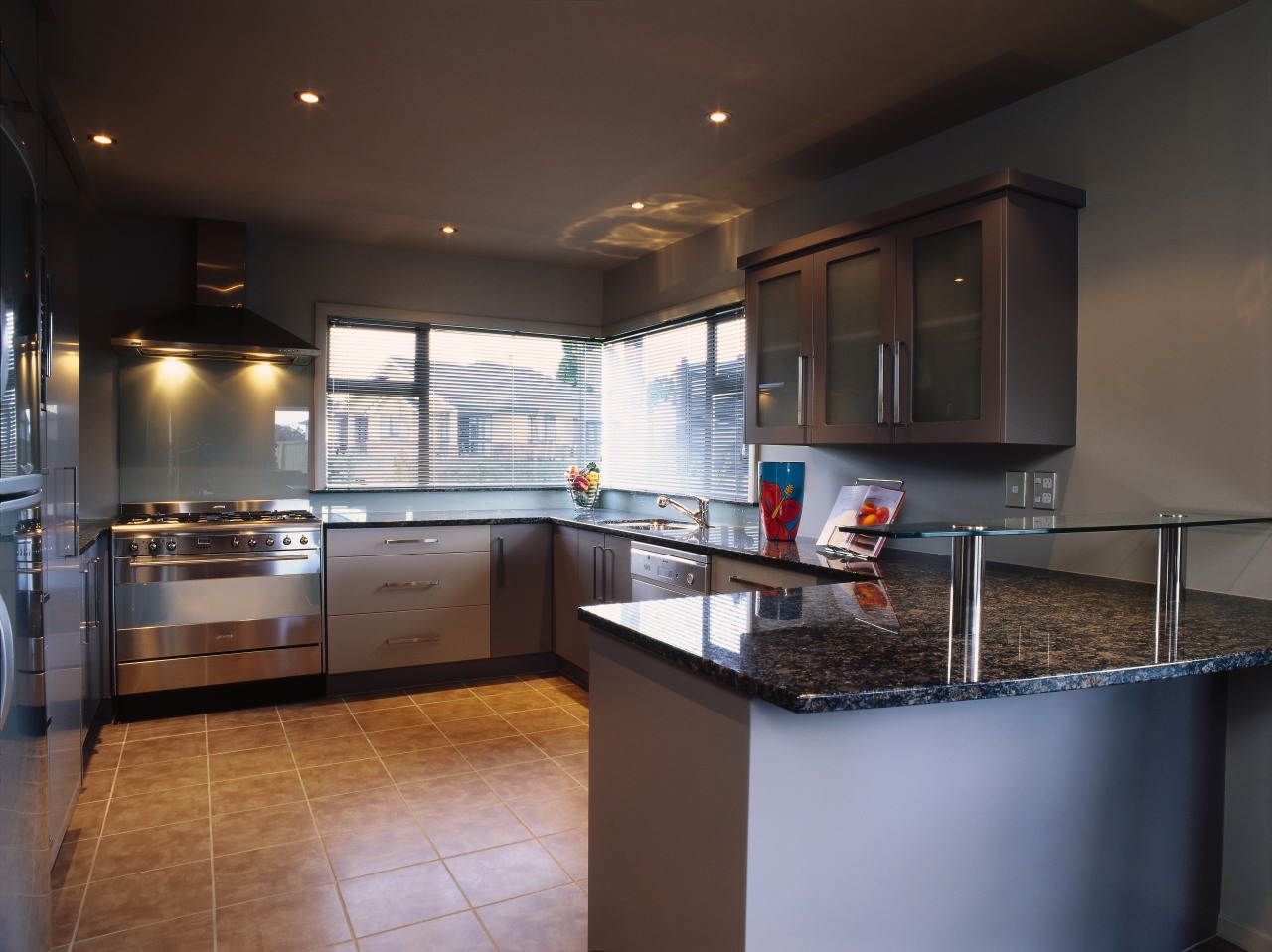 View of this kitchen countertop, interior design, kitchen, property, real estate, room, black