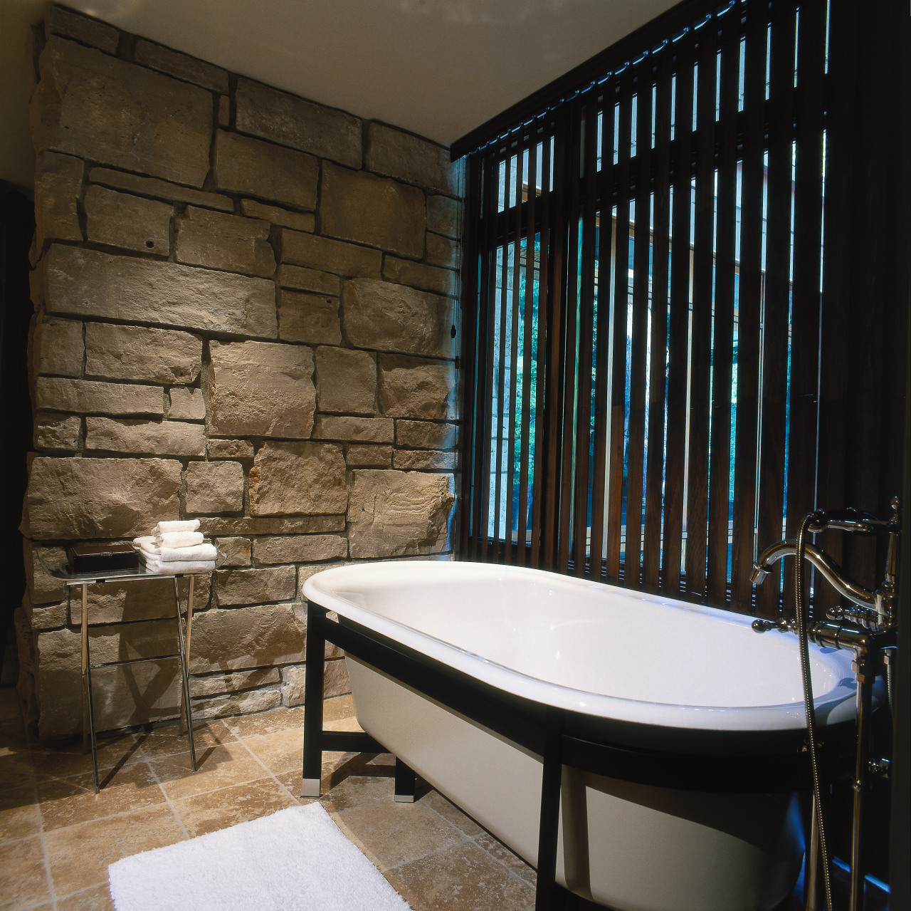 View of bathroom bathroom, interior design, room, brown, black