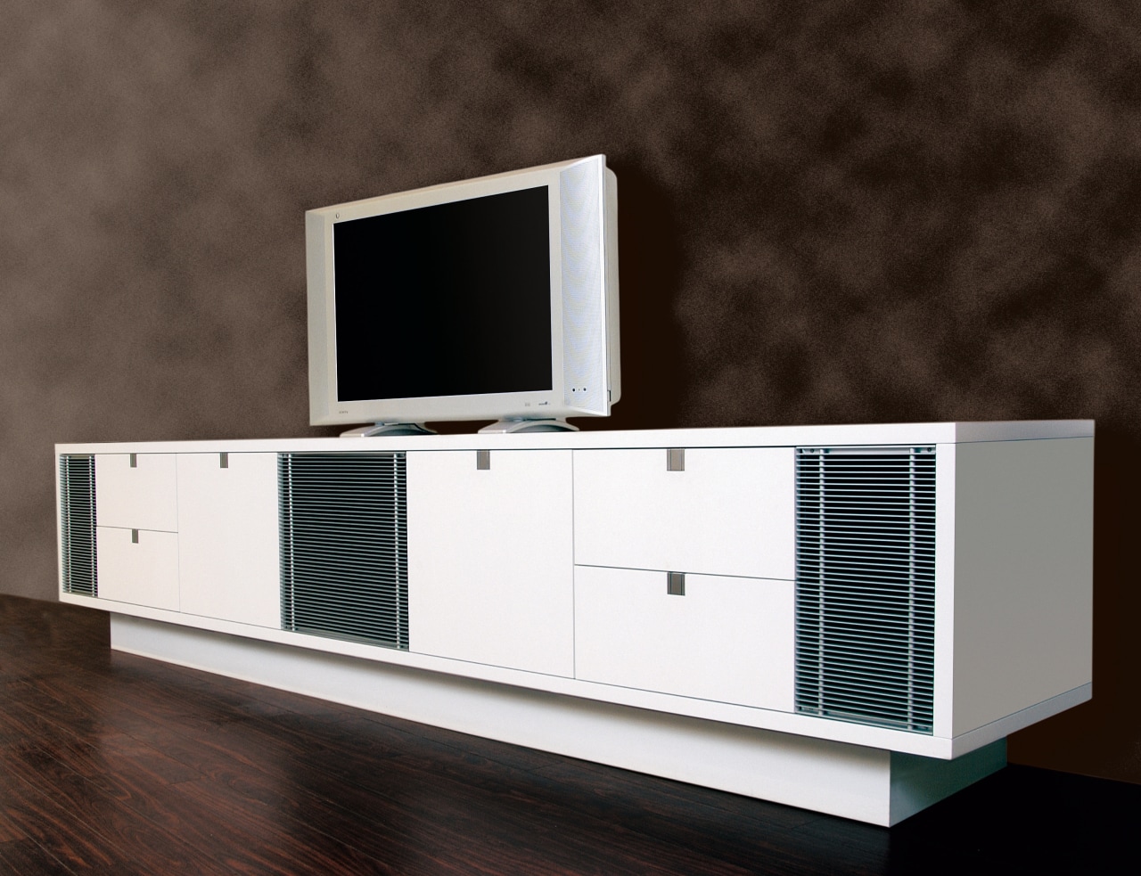 View of theatre furniture furniture, product, product design, sideboard, black