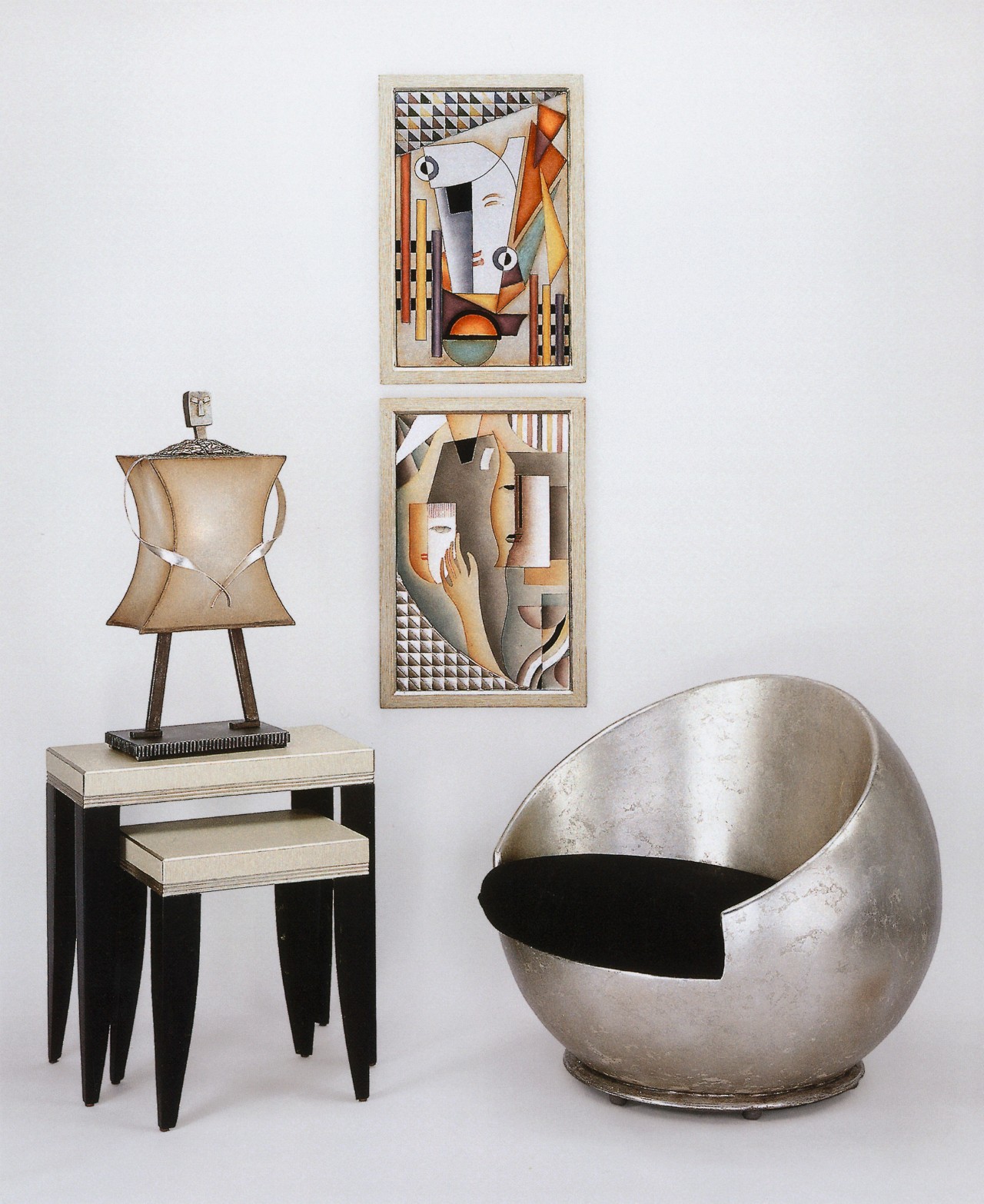View of interior objects ceramic, chair, furniture, product design, shelf, table, white