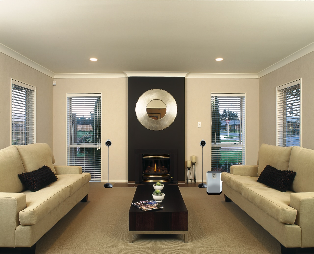 Interior view of living area ceiling, home, interior design, living room, real estate, room, window, orange