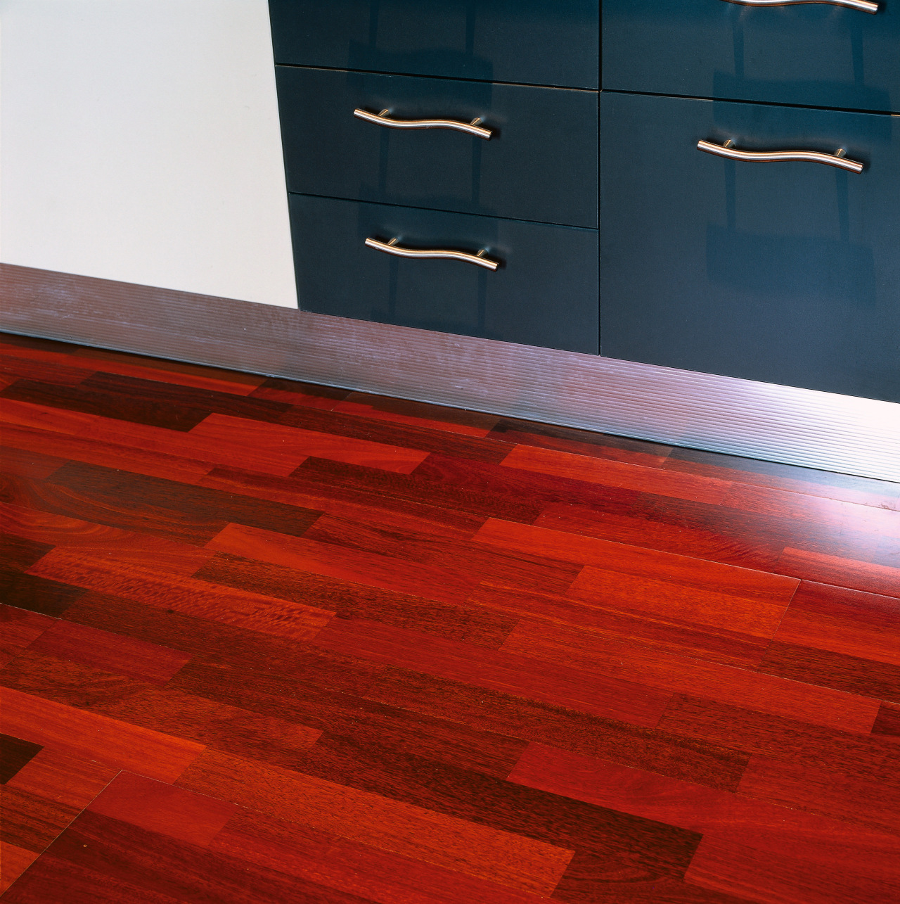 Jarrah timber flooring in kitchen with white and angle, floor, flooring, hardwood, laminate flooring, line, tile, wall, wood, wood flooring, wood stain, red