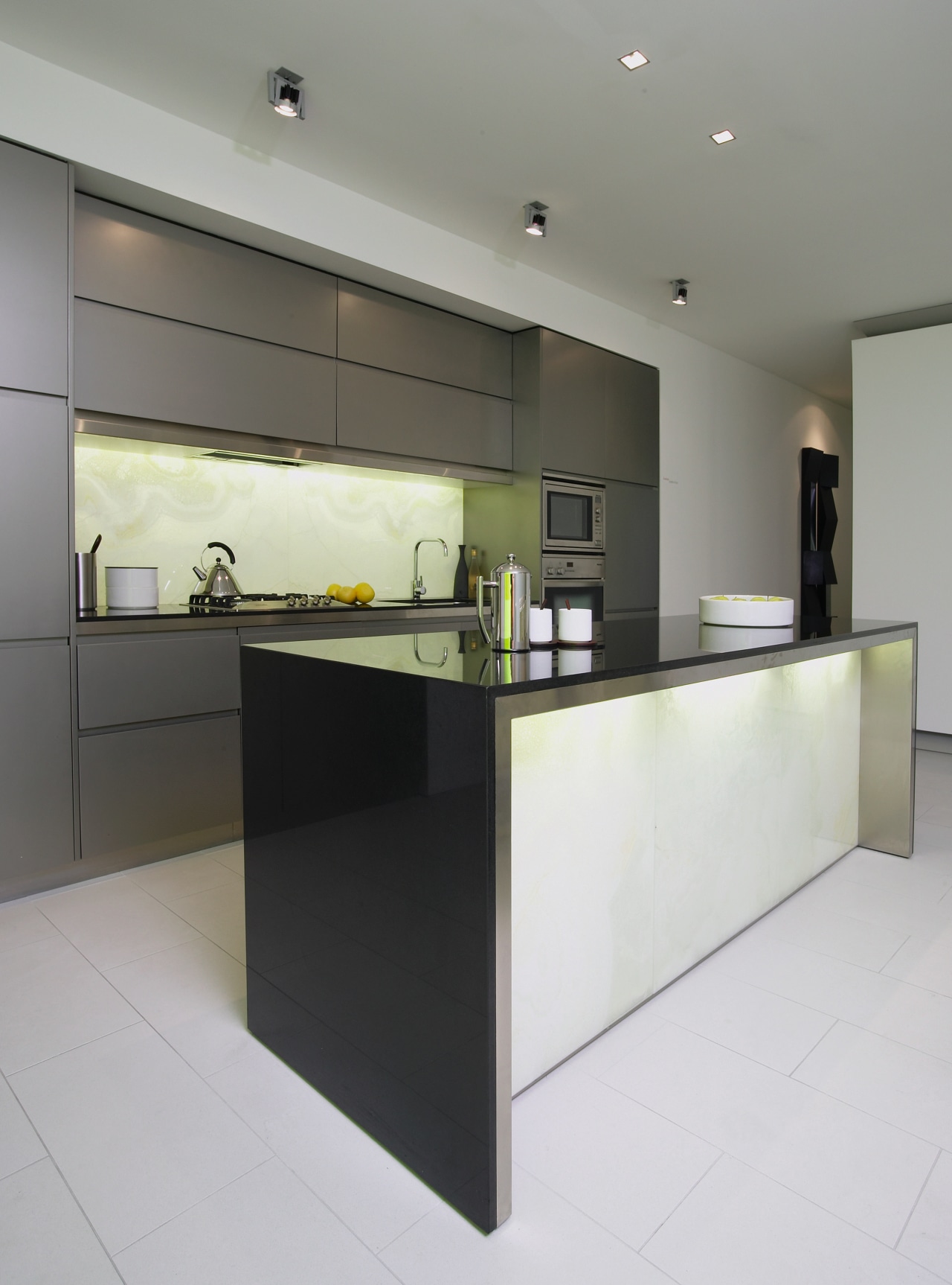 view of the quantum quartz black benchtop architecture, cabinetry, countertop, floor, interior design, kitchen, product design, property, real estate, gray