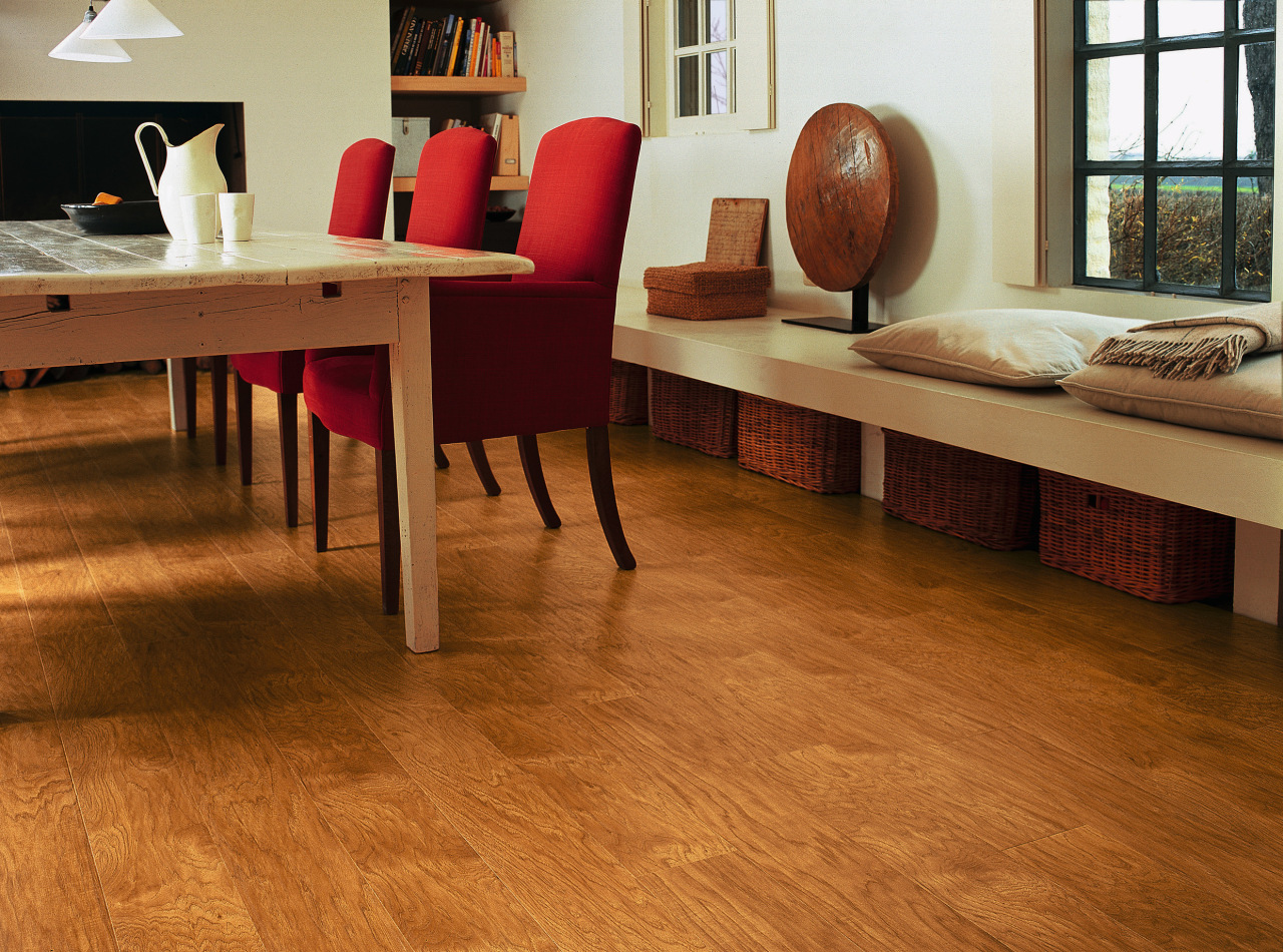 View of the dining area, wooden flooring, cream chair, floor, flooring, furniture, hardwood, interior design, laminate flooring, living room, table, tile, wood, wood flooring, wood stain, brown